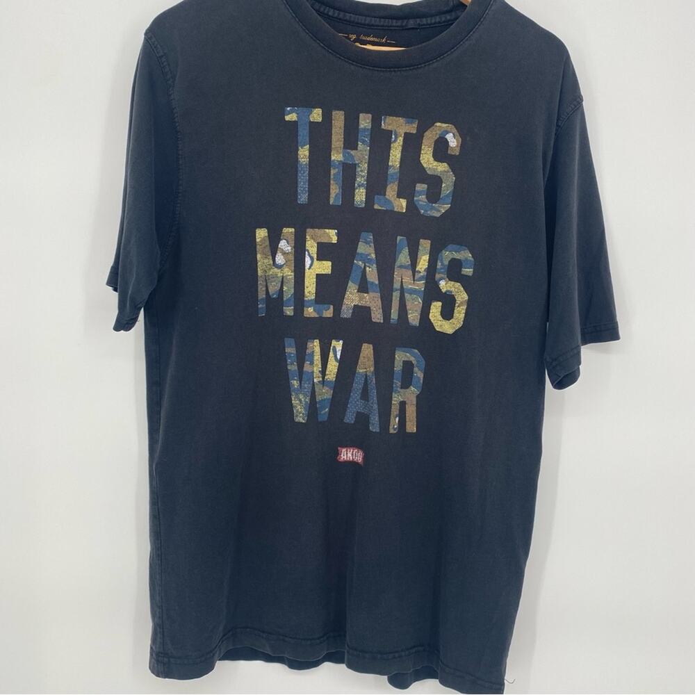 AKOO Mens T-shirt This Means War Hip-Hop Streetwear XL